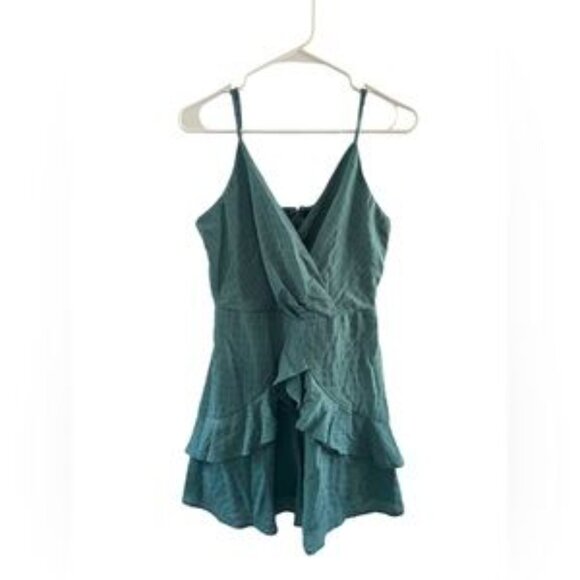 Ruffle Tank Top Teal Size XL❤ - Picture 2 of 3